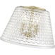Saben 3 Light 15 inch Vintage Brass Indoor Semi-Flush Ceiling Light